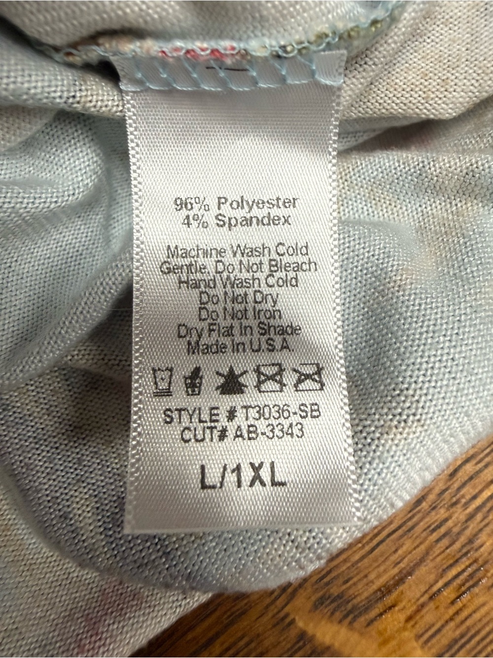 Light Blue Western Cowboy Floral Sweatshirt L/XL - Picture 8 of 8